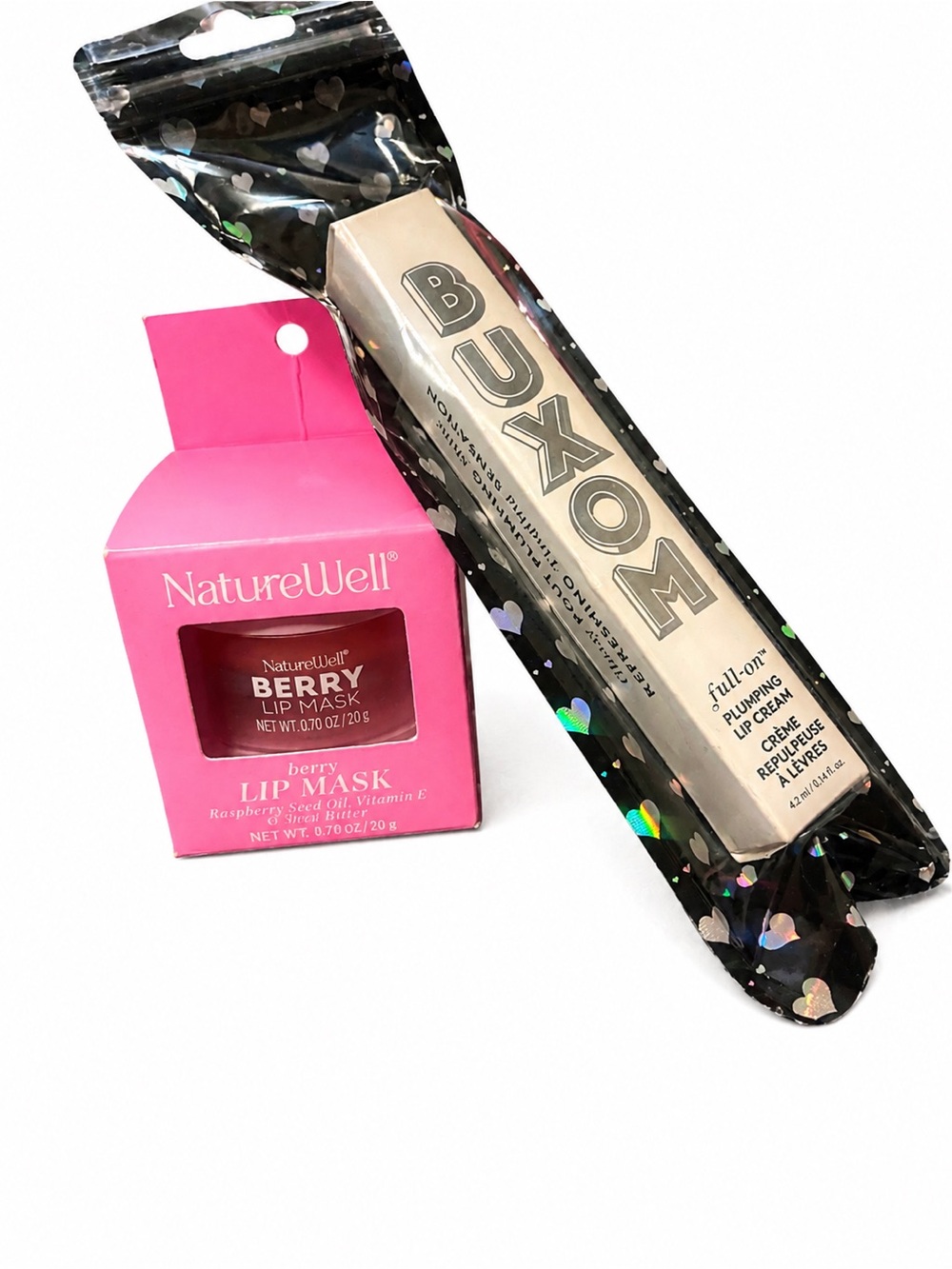 Buxom Full-On Plumping Lip Cream – Bright Pink and Lip Mask bundle